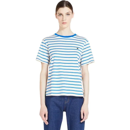 Striped Cotton T-shirt for Women , female, Sizes: L, XS - Max Mara - Modalova
