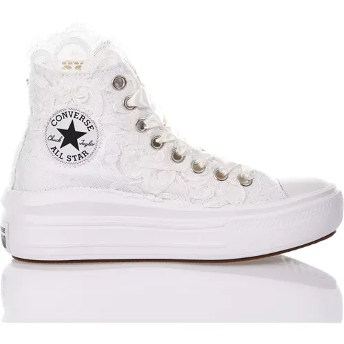 Handgemachte Weiße Sneakers für Frauen , Damen, Größe: 35 EU - Converse - Modalova