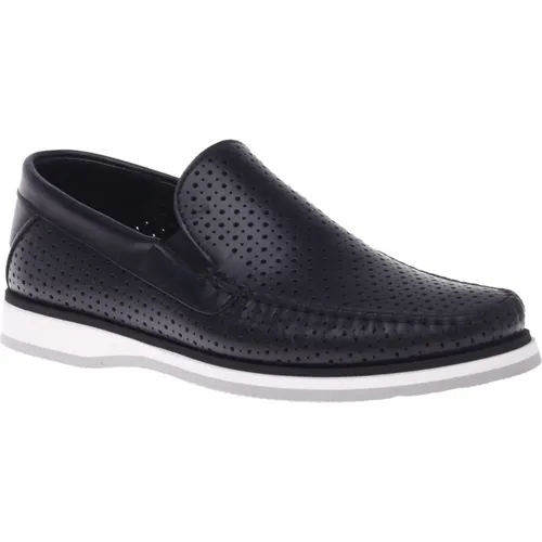 Loafer in perforated calfskin , Herren, Größe: 43 EU - Baldinini - Modalova