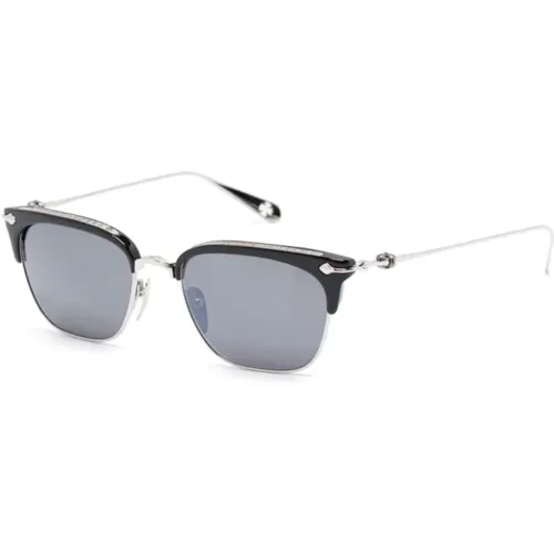 Schwarze Metall Wayfarer Sonnenbrille UV-Schutz - Chrome Hearts - Modalova