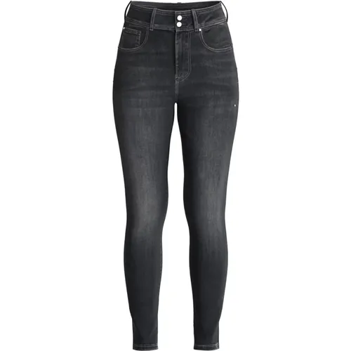 Schwarze Shape Jeans , Damen, Größe: L - Guess - Modalova