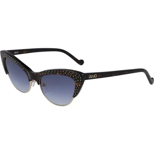 Blue Lens Sunglasses Havana/Black Frame , female, Sizes: 53 MM - Liu Jo - Modalova