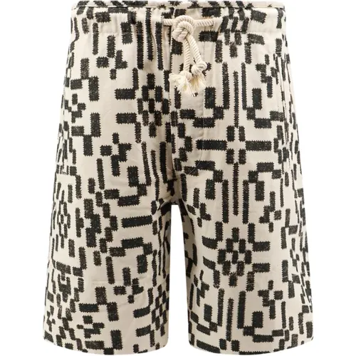 Geometric Print Cotton Bermuda Shorts , male, Sizes: M - Isabel marant - Modalova