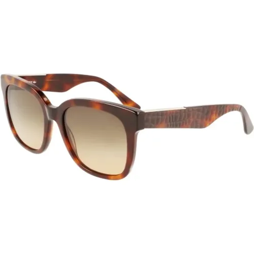 Braune Acetat Damen Sonnenbrille - Lacoste - Modalova