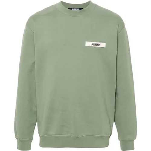 Olivgrüner Crew Neck Sweater , Herren, Größe: XL - Jacquemus - Modalova