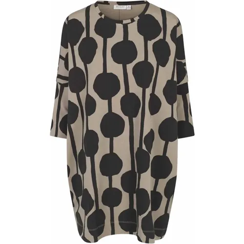 Oversized Tunika mit All-Over Print , Damen, Größe: M - Masai - Modalova