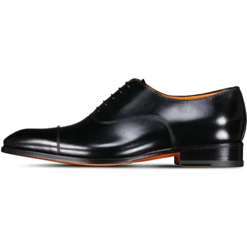 Leather Lace-Up Shoes , male, Sizes: 10 1/2 UK, 8 UK, 7 1/2 UK - Santoni - Modalova