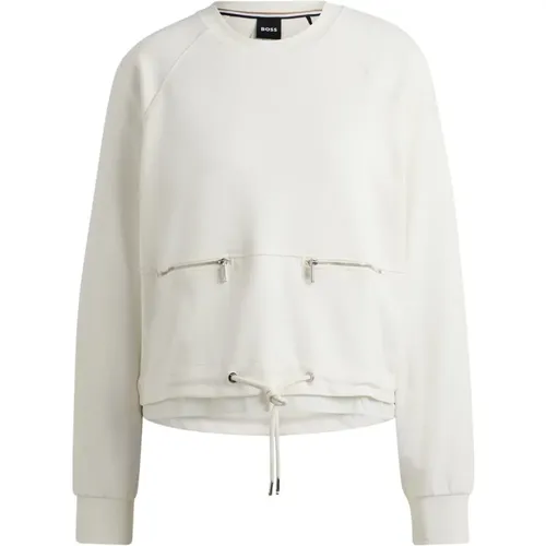 Weiße Offene Sweatshirt Enetri1_BB , Damen, Größe: S - Boss - Modalova