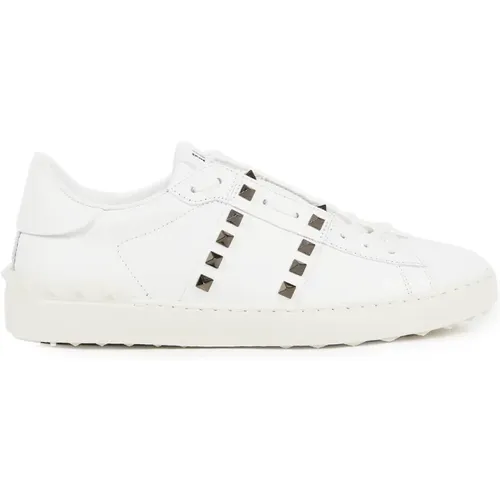 Weiße Sneakers mit Silbernen Nieten - Valentino Garavani - Modalova