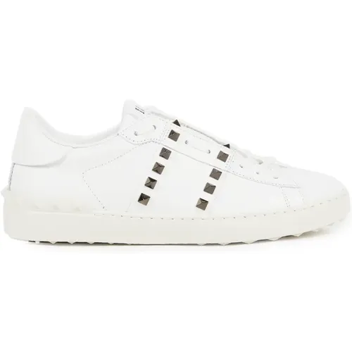 Studded Sneakers with Silver Studs , male, Sizes: 6 UK, 7 1/2 UK, 8 UK, 7 UK, 9 1/2 UK, 9 UK - Valentino Garavani - Modalova