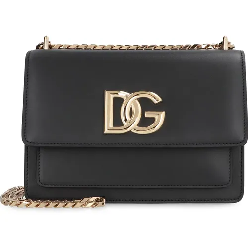 Leather crossbody bag , female, Sizes: ONE SIZE - Dolce & Gabbana - Modalova
