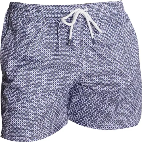 Turtle Boxer Swim Shorts , male, Sizes: L, 2XL - Fedeli - Modalova