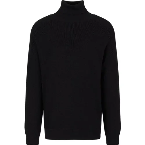 Turtleneck Pullover für die Übergangszeit , Herren, Größe: M - Emporio Armani - Modalova