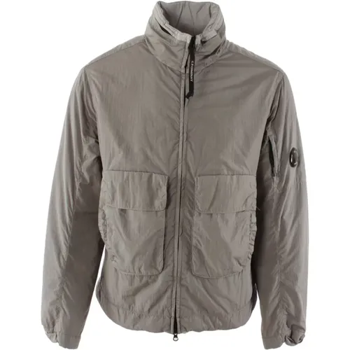 Mens Grey Chrome-R Jacket , male, Sizes: S, XL, L - C.P. Company - Modalova