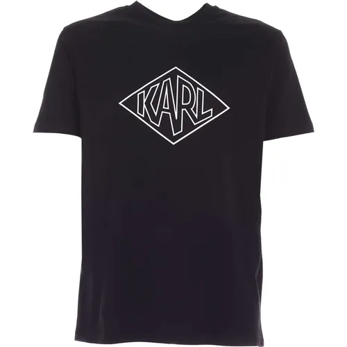Logo Print Cotton T-Shirt , male, Sizes: 2XL - Karl Lagerfeld - Modalova