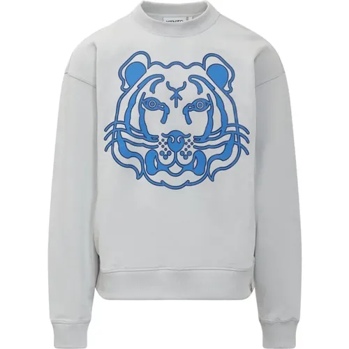 Printed Tiger Sweatshirt , male, Sizes: XS, S - Kenzo - Modalova