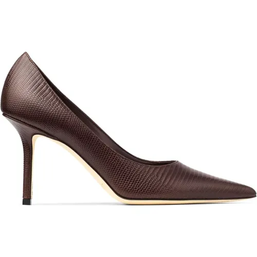 Coffee Heeled Shoes , female, Sizes: 3 UK, 5 1/2 UK, 7 UK, 6 1/2 UK, 6 UK, 4 1/2 UK, 4 UK, 5 UK, 3 1/2 UK - Jimmy Choo - Modalova