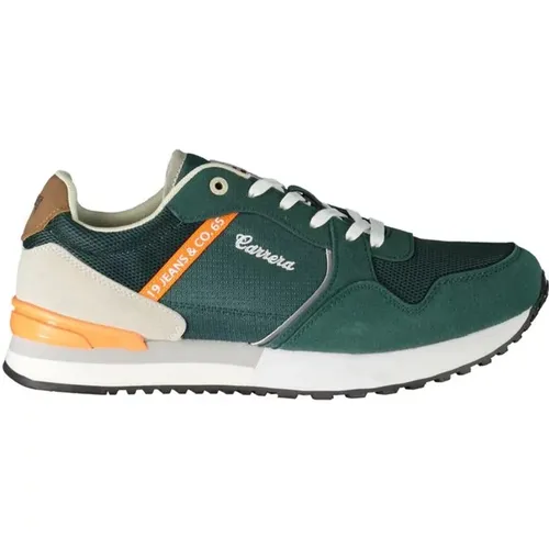 Grüner Polyester-Sneaker mit Schnürsenkeln , Herren, Größe: 41 EU - Carrera - Modalova