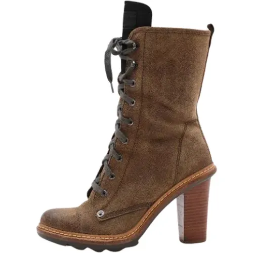 Pre-owned Suede boots , female, Sizes: 4 1/2 UK - Prada Vintage - Modalova