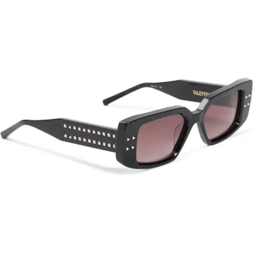 Schwarze Sonnenbrille für Frauen Eleganter Stil - Valentino Garavani - Modalova