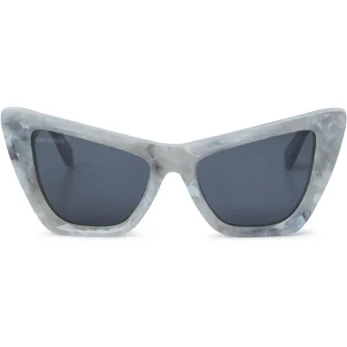 Grey Edvard Sunglasses - Chic and Stylish , female, Sizes: 57 MM - Off White - Modalova