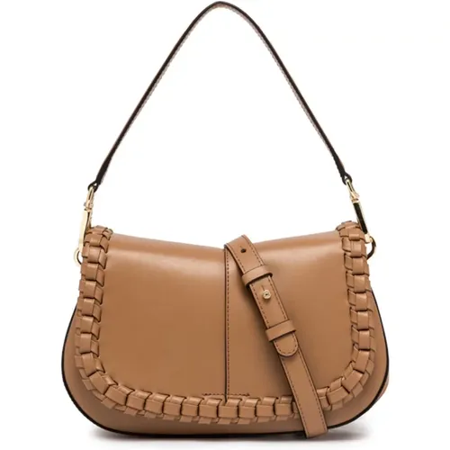 Leather Round Shoulder Bag Helena , female, Sizes: ONE SIZE - Gianni Chiarini - Modalova