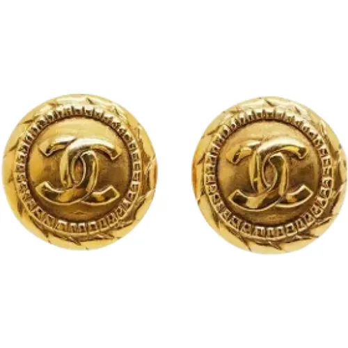 Pre-owned Gold Metal Chanel Earrings , female, Sizes: ONE SIZE - Chanel Vintage - Modalova