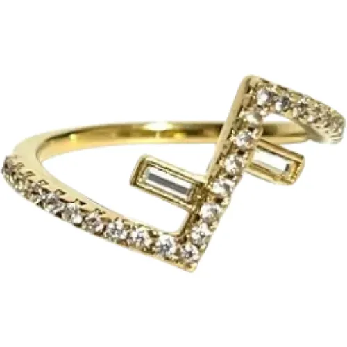 Pre-owned Metal rings , female, Sizes: ONE SIZE - Fendi Vintage - Modalova