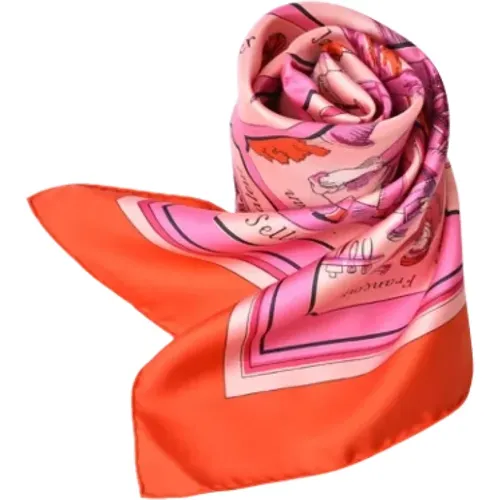 Pre-owned Canvas scarves , female, Sizes: ONE SIZE - Hermès Vintage - Modalova