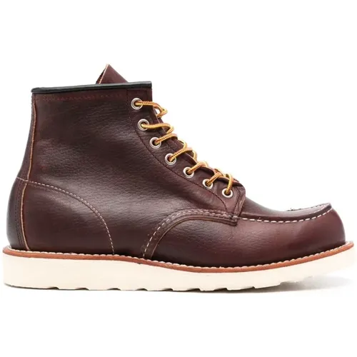 Wing Shoes , Brown Calf Leather Lace-Up Flat Shoes , male, Sizes: 10 UK - Red Wing Shoes - Modalova