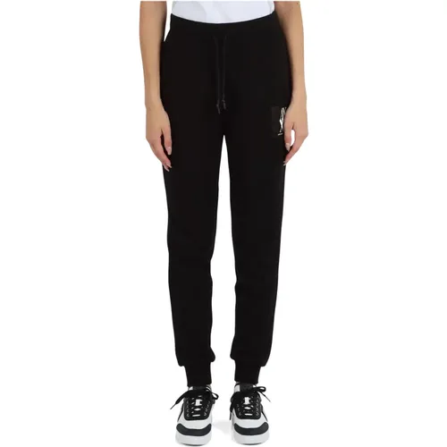 Sporty Viscose Logo Print Pants , female, Sizes: M, S, XS - Armani Exchange - Modalova