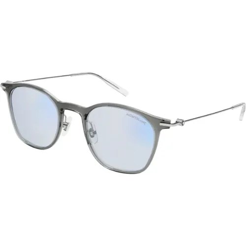 Men`s Accessories Sunglasses Grey Ss23 , female, Sizes: 49 MM - Montblanc - Modalova