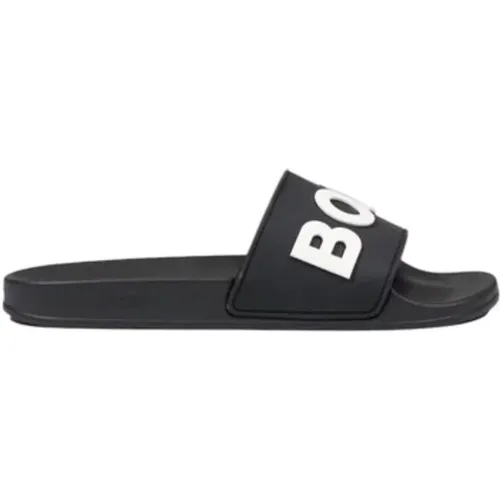 Schwarze Slip-On Sandalen Kollektion , Herren, Größe: 47 EU - Hugo Boss - Modalova