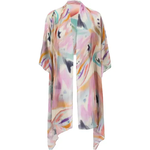 Silk Butterfly Print Kimono Jacket , female, Sizes: M, S - ETRO - Modalova