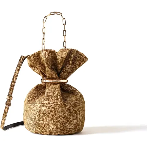 Trésor Bucket Bag Small - OP Suede Crossbody - Borbonese - Modalova