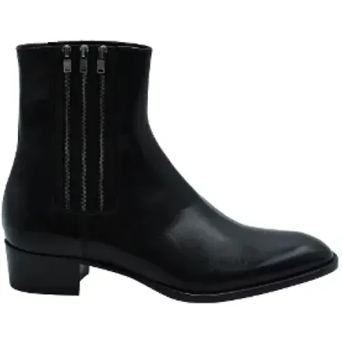 Pre-owned Leather boots , male, Sizes: 8 UK - Saint Laurent Vintage - Modalova