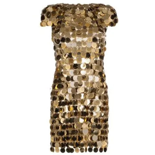 Golden Dresses for Women , female, Sizes: XS - Paco Rabanne - Modalova
