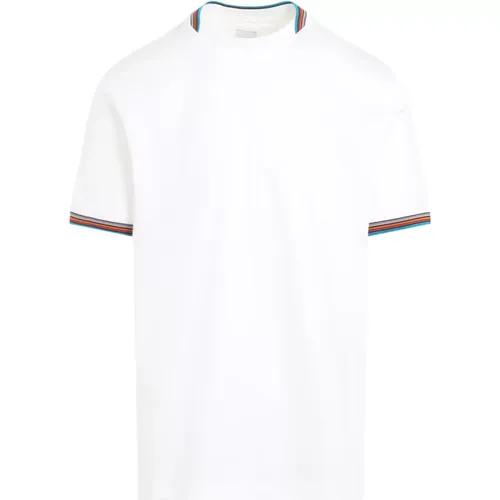 Weißes T-Shirt Stilvolles Design , Herren, Größe: S - PS By Paul Smith - Modalova