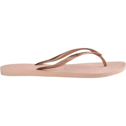 Schlanke Rosa Flip-Flops Damen Elegant , Damen, Größe: 37 EU - Havaianas - Modalova