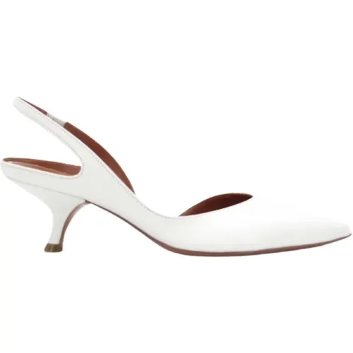 Leather Décolleté with 50mm Heel , female, Sizes: 7 UK, 4 1/2 UK, 5 UK, 5 1/2 UK - Aldo Castagna - Modalova