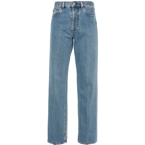 Blaue Denim Jeans Gerades Bein - Gucci - Modalova