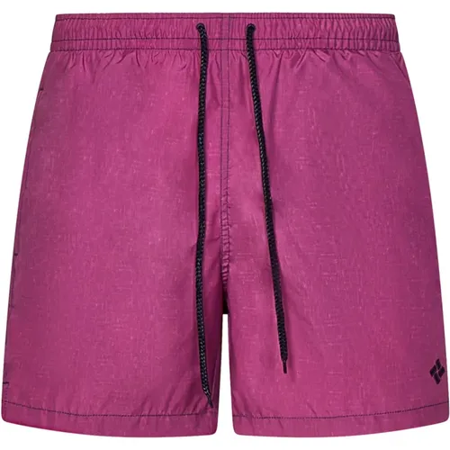 Fuchsia Swim Shorts with Logo , male, Sizes: L, XL, M - Drumohr - Modalova