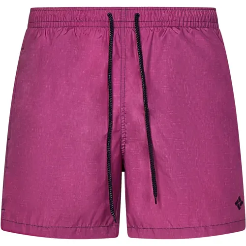 Fuchsia Swim Shorts with Logo , male, Sizes: M - Drumohr - Modalova