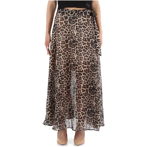 Wrap Chiffon Midi Skirt , female, Sizes: M - Guess - Modalova