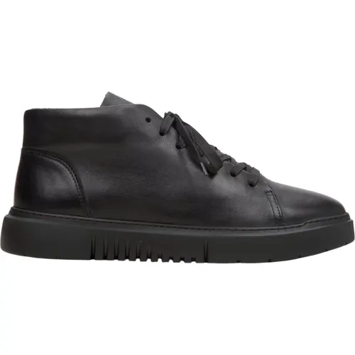 Men`s Leather High-Top Sneakers with Insulation Er00113684 , male, Sizes: 10 UK, 8 UK, 11 UK - Estro - Modalova