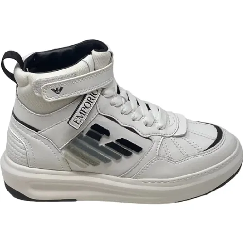 High Top Sneakers , female, Sizes: 3 UK - Emporio Armani - Modalova