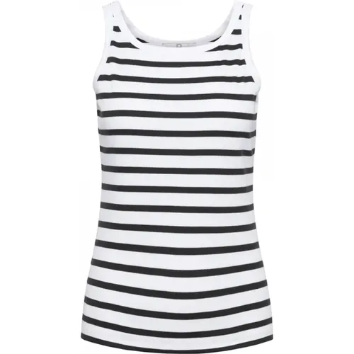 Gestreiftes Ripp-Singlet , Damen, Größe: L - &Co Woman - Modalova