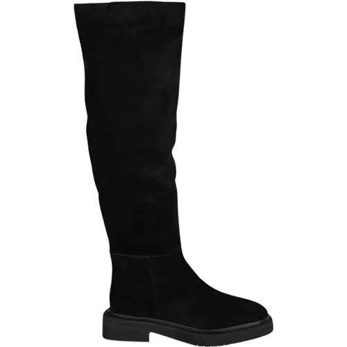 Round Toecap Leather Ankle Boots , female, Sizes: 3 UK, 2 UK, 4 UK, 5 UK, 8 UK, 7 UK, 6 UK - Alma en Pena - Modalova