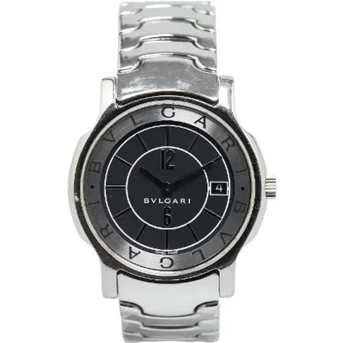 Pre-owned Stainless Steel watches , male, Sizes: ONE SIZE - Bvlgari Vintage - Modalova