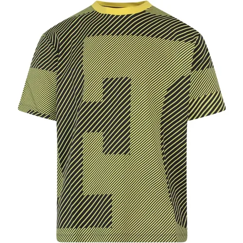 Yellow Cotton T-shirt Oversized Fit , male, Sizes: S - Ferrari - Modalova